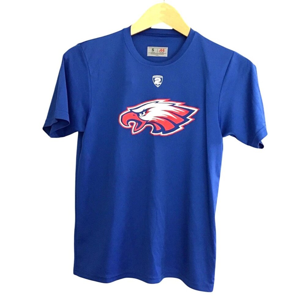 A4- BOYS BLUE EAGLE GRAPHIC SHORT SLEEVE LIGHT WEIGHT T-SHIRT SIZE SMALL YOUTH
